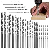 25pcs HSS Professional Spiralbohrer, Holzspiralbohrer-Set, Metall Micro Bohrer Set,...