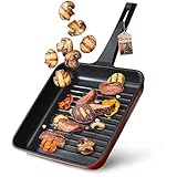 KADAX Grillpfanne, Steakpfanne, Aluminiumguss Pfanne, Bratpfanne mit Antihaftschicht,...