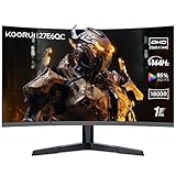 KOORUI Gaming Monitor 27 Zoll, 1800R Fläche Bildschirm 2560X1440 (QHD), 144HZ...