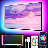 GIPOYENT LED-Leuchten für TV, 5M LED TV-Hintergrundbeleuchtung, für 45-75 Zoll TV, Musik...