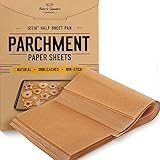 Backpapier Zuschnitte, 120 Stück Pergamentpapier zum Backen - Halbblechpfannen...