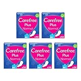 CAREFREE Slipeinlagen Plus Normal mit Frischeduft (5 x 56 Stück), super...