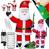 KESSER® Weihnachtsmann LED Santa Weihnachtsfigur Weihnachtsdekoration für Indoor &...