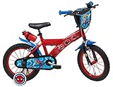 Vélo ATLAS Jungen Kinderfahrrad 14 Zoll Spiderman/Marvel kinderfahrrad14, rot,...