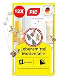 PIC Lebensmittelmotten Falle - 12 Lebensmittelmottenfallen - Mottenfalle mit Pheromon für...