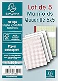 Manifold quadrille 5x5 - 50 feuillets autocopiants - sous film par lot de 5