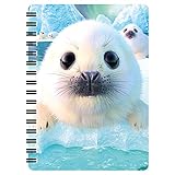 3D LiveLife Jotter - Seehundwelpen von Deluxebase. Linsenförmiges 3D Ocean A6...