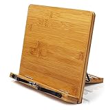 wishacc Holz einstellbar faltbar Leseständer/Buchhalter/Kochbuchhalter/Cookbook...