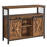 VASAGLE Sideboard, Küchenschrank, Aufbewahrungsschrank, mit 2 Schiebetüren, 33 x 100 x...