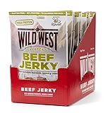 Wild West Beef Jerky, 16 x 25g Jalapeno Rinderfleisch, Beef Jerky high Protein...