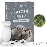 Samtpfote® Katzennetz für Balkon & Fenster - 8 x 3 m - Balkonnetz transparent...