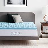 LUCID 5cm Matratzen-Topper mit Zonen und kühlendem Gel-Memory-Foam, 180 x 200 cm