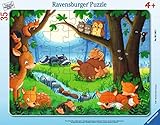 Ravensburger Kinderpuzzle - 05146 Wenn kleine Tiere schlafen gehen - Rahmenpuzzle für...