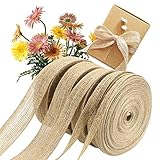 FYSL Juteband 5 Rollen Jute Band Vintage Geschenkband, Hessisches Stoffband für DIY...