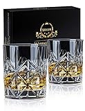 veecom Whisky Gläser, 315ml, Old Fashioned 2er Set, Geschenkset für Männer, Papa,...