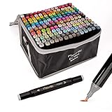 Graffiti Stifte Pinsel Twin Marker,168 Fraben Permanent Alkohol Marker...