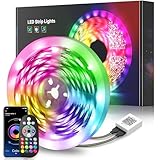 LED Strip 20m, Bluetooth LED Streifen 20m RGB LED Lichterkette Streifen Licht...