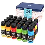 INK LAB Acrylfarbe Set 24 Farben Waschfeste Acryl Farben Künstlerfarbe...