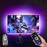 LED TV Hintergrundbeleuchtung für TV 75 bis 85 zoll, LED Strip 5m, Sync zu Musik,Smart...