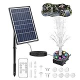 Boadw LED Solar Springbrunnen mit 7W Solar Panel Eingebaute 5000 mAh Batterie...