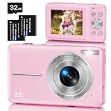 Digitalkamera Fotokamera mit 32GB Karte, 1080P FHD 44MP Kinder Kamera 2,4 '' LCD 16X...