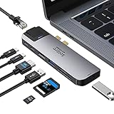 MacBook Pro Adapter USB C Adapter Hub mit RJ45 Ethernet 4K HDMI Thunderbolt 3 PD...