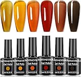 Senvenski Jelly Crystal Gel Nagellack Transparent Rein Löschen Schildkrötennagel Red...