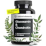 Glucosamin & Chondroitin – 180 Kapseln mit Vitamin C – trägt zu einer normalen...
