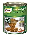 Knorr Meisterkessel Gulaschsuppe (servierfertig, authentischer Geschmack) 1er Pack (1 x...