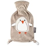 Fashy Pia 35720.4 Wärmflasche/Kinderwärmflasche Pinguin ~ Thermoplast- Wärmeflasche mit...