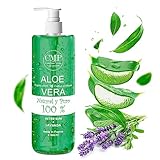 Aloe Vera und Lavendel, 100 % reines und natürliches After-Sun-Gel, erfrischend,...