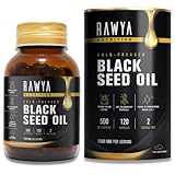 RAWYA Schwarzkümmelöl - 120 Softgel-Kapseln, Premium kaltgepresstes Nigella Sativa,...