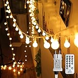 Kugel Lichterkette, WOWDSGN 200 LEDs 20m Dimmbar, Partylichterkette mit Stecker für Innen...