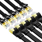 Yauhody CAT 8 Ethernet-Kabel, High-Speed, 40 Gbit/s, 2000 MHz, flaches SFTP-Netzwerkkabel...