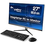 All-in-One-PC CSL Unity F27B-GLS, 68,58 cm (27 Zoll,1920x1080 Full HD) - Lautloser AIO...