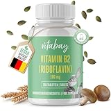 Vitabay Vitamin B2 (Riboflavin) | 200 vegane Tabletten | Hochdosiert mit 100 mg |...