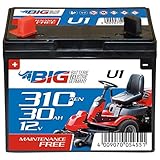 BIG U1 Garden Power Rasentraktor-Batterie 12V 30Ah 310A Starterbatterie für...