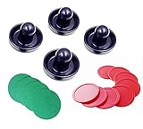 JZK Air Hockey Pushers & Pucks Set, (4 Navy Drücker 96mm + 4 Lints 94mm + 8 Red...