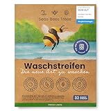 Seas Bees Trees Waschmittel Blätter, Reisewaschmittel, nachhaltige Wäschestreifen mit...