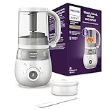 Philips Avent 4-in-1-Babynahrungszubereiter, Dampfgarer, Dampfgaren, Mixen, Auftauen &...