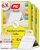 PIC Kleidermottenfalle Mottenschutz für Kleiderschrank, 6 Stück Mottenfalle für...