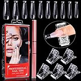 100 Stück Dual Nail Forms Set, Kalolary Dual T-Form Nagelform Vollständige...