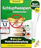 anwerk® Schlupfwespen gegen Kleidermotten - 5 Karten à 1 Lieferungen -...