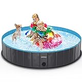 lunaoo Hundepool fur Große Hunde - Faltbare Schwimmbecken Hundebadewanne Hund...