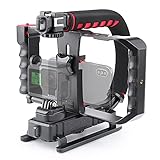 Zeadio Tripel Zubehörschuh Handheld Stabilisator mit Smartphone Video Rig,...