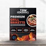 TOM COCO 38022 BBQ 10KG Premium Grillbriketts aus Kokosnussschalen,Schwarz