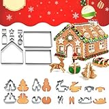 WishesMar Weihnachten Lebkuchenhaus Ausstechformen Set 18 Stück Keks Ausstecher...