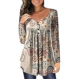 Damen Sommer Herbst Langarm Top 2023 Kleidung Regular Fit Rundhalsausschnitt Grafik...