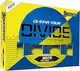 Srixon Prior Generation Q-Star Tour Divide Golfbälle, 1 Dutzend Gelb/Blau