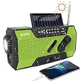 UNIQUEBELLA Solar Radio, Tragbare Notfall Radio mit Kurbel, 8000mAh...